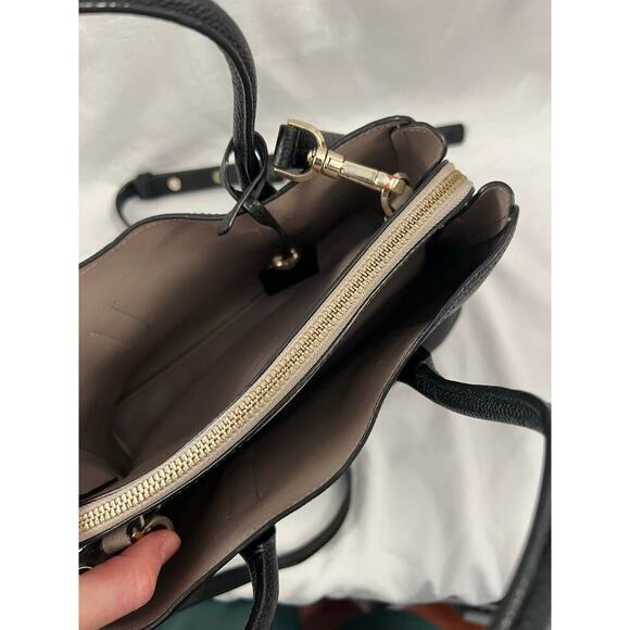 Kate Spade Margaux Black Taupe Leather Tote Handbag GS - Picture 8 of 8